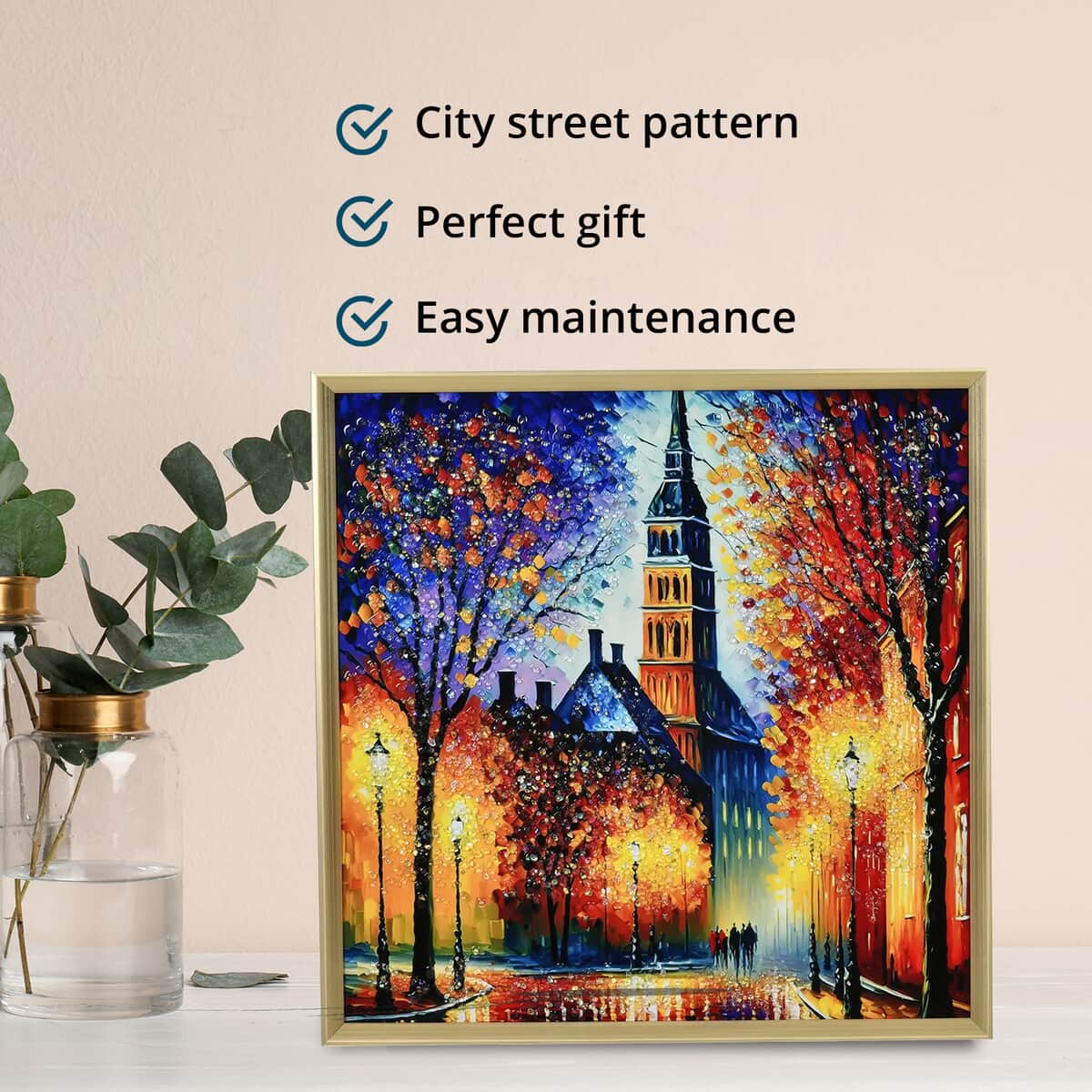 City Street Crystal Painting Photo Frame image number 3