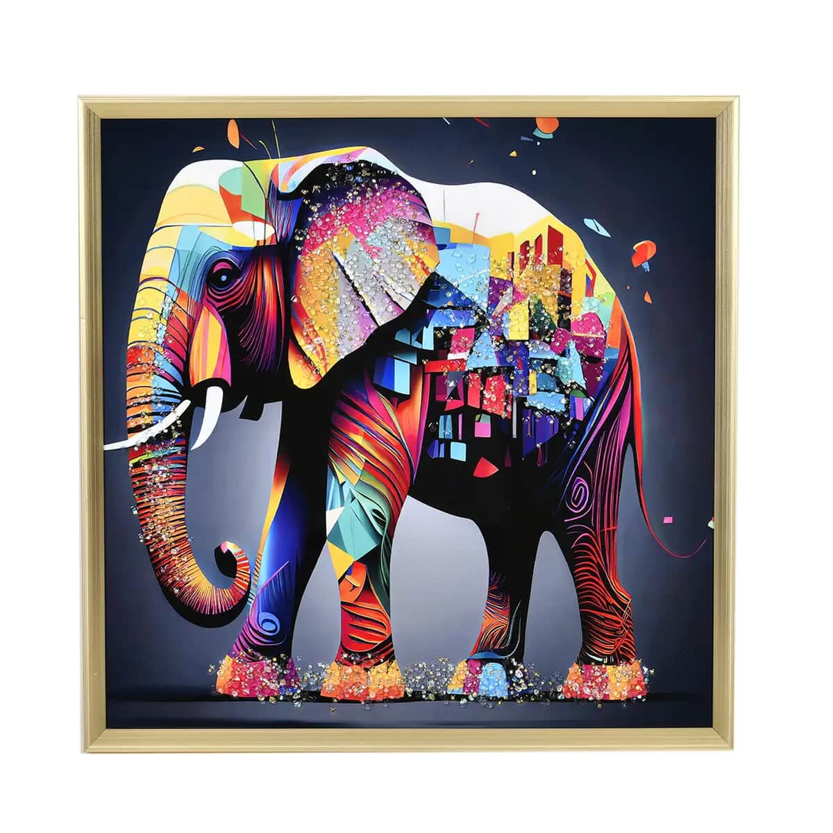 Elephant Crystal Painting Photo Frame image number 0