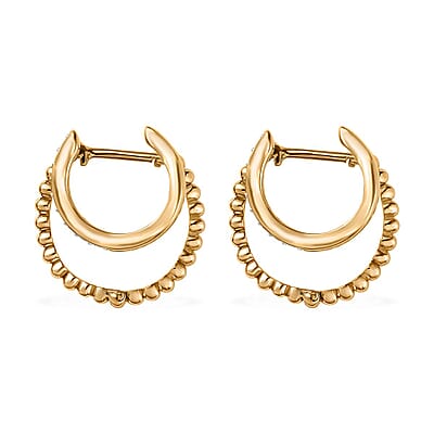 Moissanite Hoop Earrings in Vermeil Yellow Gold Over Sterling Silver 0.50 ctw
