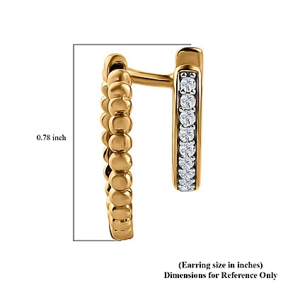Moissanite Hoop Earrings in Vermeil Yellow Gold Over Sterling Silver 0.50 ctw