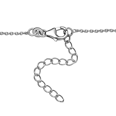 Fresh Water Pearl and Moissanite 0.90 ctw Necklace in Platinum Over Sterling Silver 18 Inches