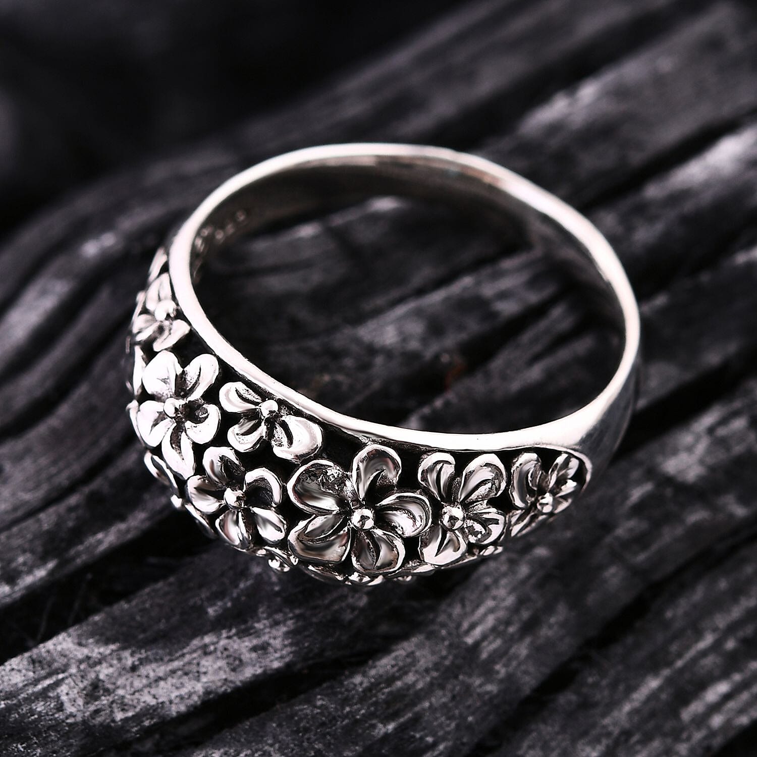Bali Legacy Frangipani Flower Ring in Sterling Silver (Size 10.0) 4.90 Grams
