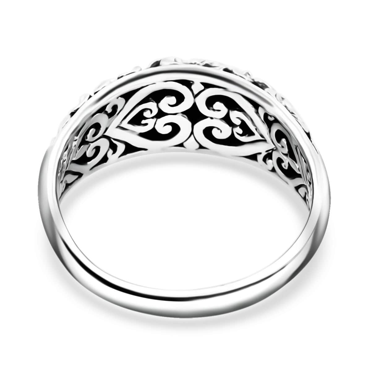 Doorbuster Bali Legacy Frangipani Flower Ring in Sterling Silver (Size 10.0) 4.90 Grams image number 4