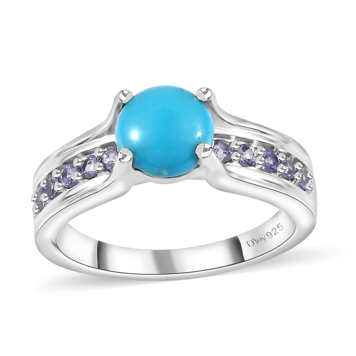 Premium Sleeping Beauty Turquoise and Tanzanite Ring in Platinum Over Sterling Silver (Size 10.0) 1.50 ctw image number 0