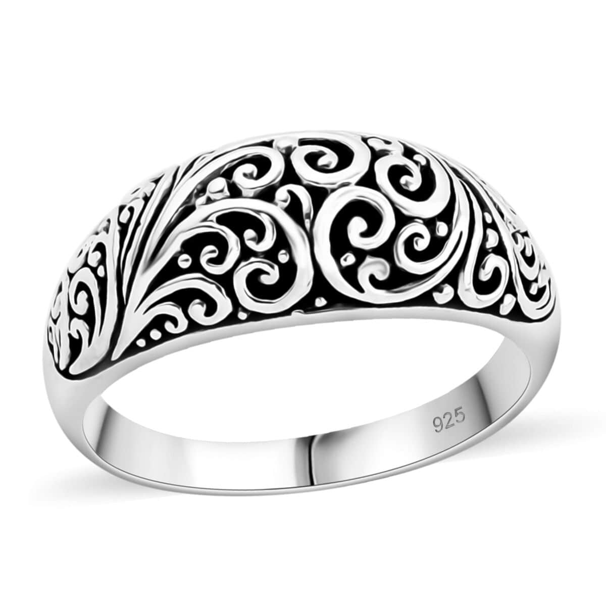 Bali Legacy Sterling Silver Filigree Ring (Size 10.0) 5 Grams image number 0