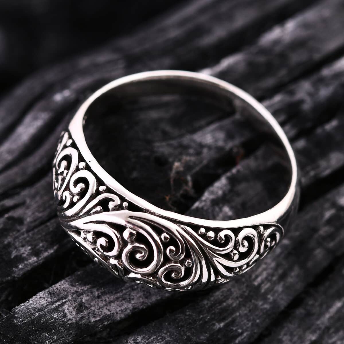 Bali Legacy Sterling Silver Filigree Ring (Size 10.0) 5 Grams image number 1