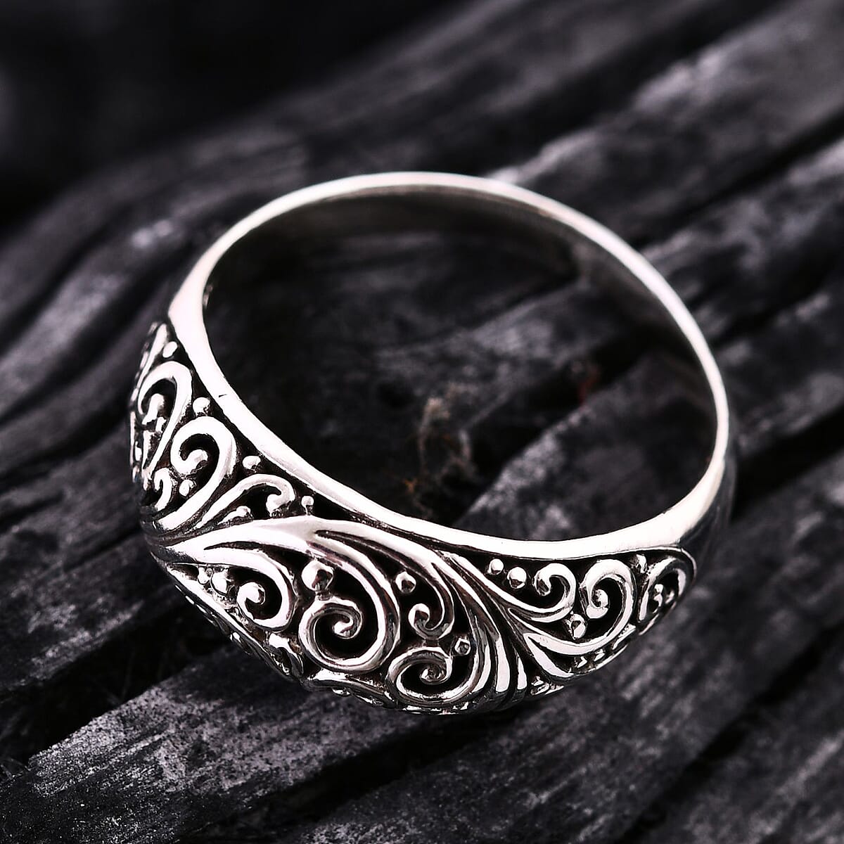 Bali Legacy Filigree Ring in Sterling Silver (Size 8.0) 5 Grams image number 1