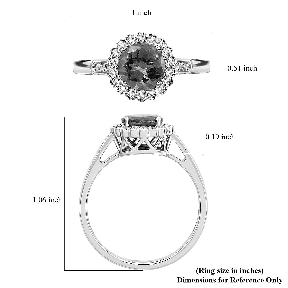 Certified & Appraised Rhapsody 950 Platinum AAAA Tanzanite, Diamond (E-F, VS) (0.32 cts) Ring (Size 5.5) (5.06 g) 2.10 ctw image number 5