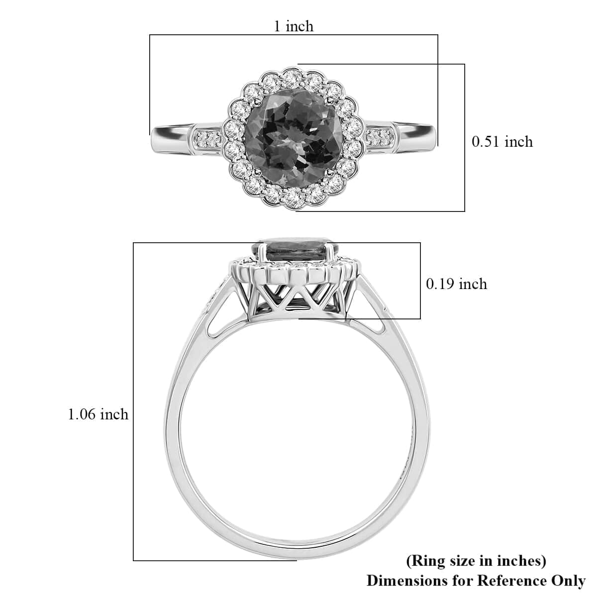 Certified & Appraised Rhapsody 950 Platinum AAAA Tanzanite, Diamond (E-F, VS) (0.32 cts) Ring (Size 8.5) (5.06 g) 2.10 ctw image number 5