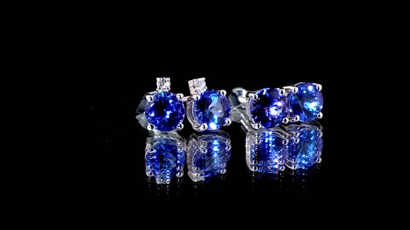 Certified & Appraised Rhapsody 950 Platinum AAAA Tanzanite, Diamond E-F, VS Earrings 1.35 ctw
