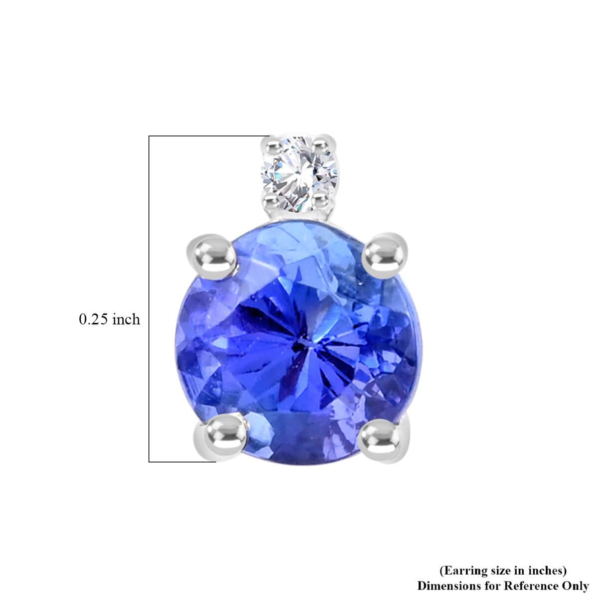 Certified & Appraised Rhapsody 950 Platinum AAAA Tanzanite and E-F VS Diamond Earrings 1.35 ctw image number 4