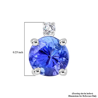 Certified & Appraised Rhapsody 950 Platinum AAAA Tanzanite, Diamond E-F, VS Earrings 1.35 ctw