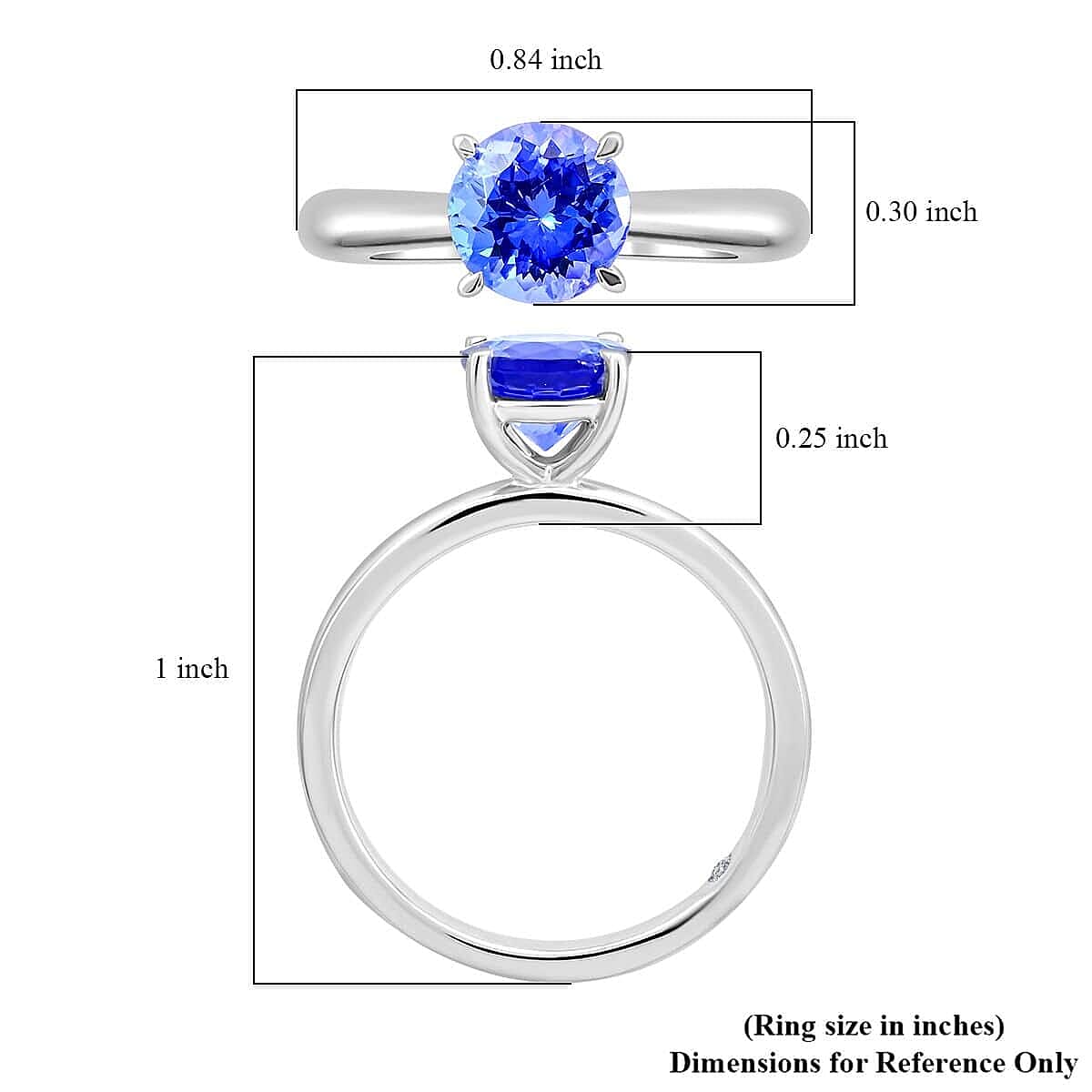Certified & Appraised Rhapsody AAAA Tanzanite and E-F VS Diamond 1.45 ctw Ringin 950 Platinum (Size 10.0) 4.85 Grams