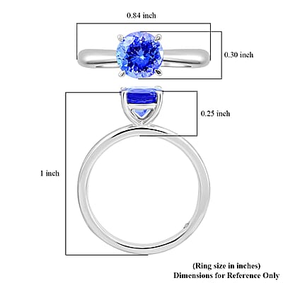 Certified & Appraised Rhapsody AAAA Tanzanite and E-F VS Diamond 1.45 ctw Ringin 950 Platinum (Size 10.0) 4.85 Grams