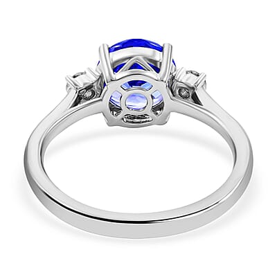 Certified & Appraised Rhapsody AAAA Tanzanite and E-F VS Diamond 2.00 ctw Ring in 950 Platinum (Size 6.0) 4.54 Grams