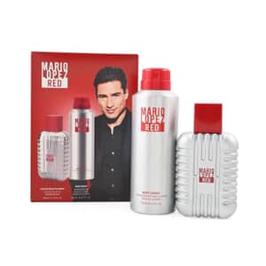 Mario Lopez - 2pc Gift Set (100ml EDT + 200ml Deo Spray) - Red