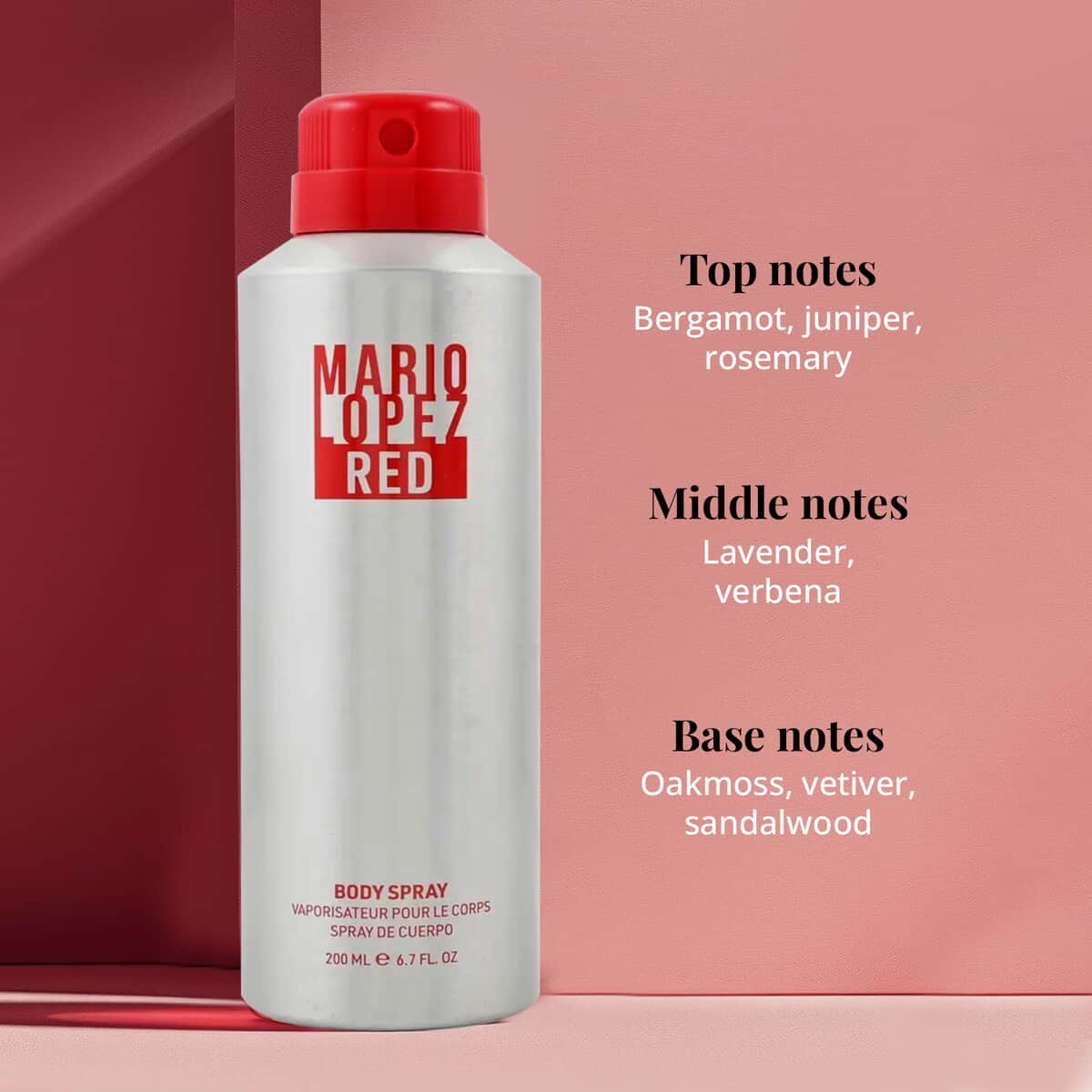 Mario Lopez - 2pc Gift Set (100ml EDT + 200ml Deo Spray) - Red image number 3
