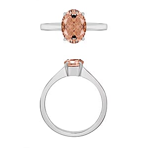 Rhapsody AAAA Pink Morganite Ring in 950 Platinum (Size 10.0) 5.50 Grams 1.40 ctw (Del. in 10-12 Days)