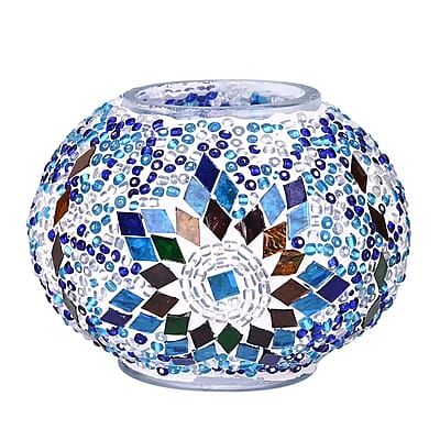 Turkish Moroccan Glass Mosaic Table Lamp (4.5x4.5x11.4) (110V, US Plug, Without Bulb, 30W)