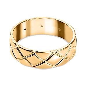 White Diamond Ring in Vermeil YG Over Sterling Silver (Size 11.5)