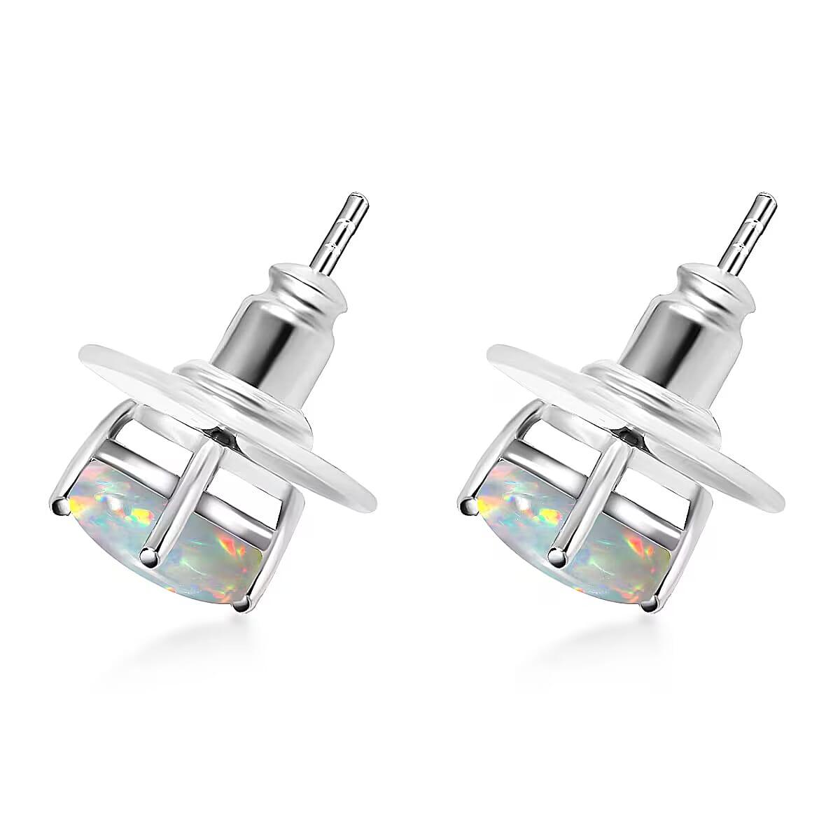 D'Joy Ethiopian Opal  Earring in Platinum Over Sterling Silver 1.64 ctw (Del. in 10-12 Days) image number 2