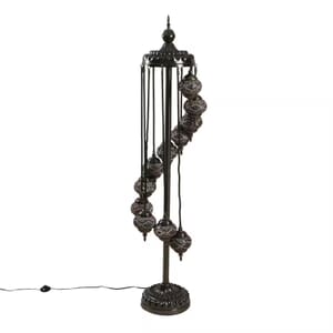 Turkish Moroccan Inspired Glass Mosaic Table Lamp (110V, US Plug, Without Bulb, 30W)