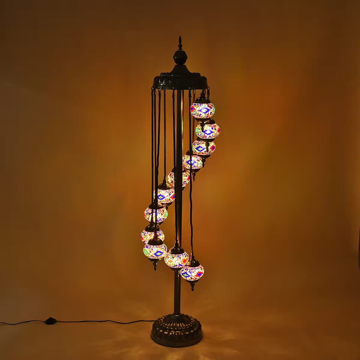 Turkish Moroccan Inspired Glass Mosaic Table Lamp (110V, US Plug, Without Bulb, 30W) image number 1