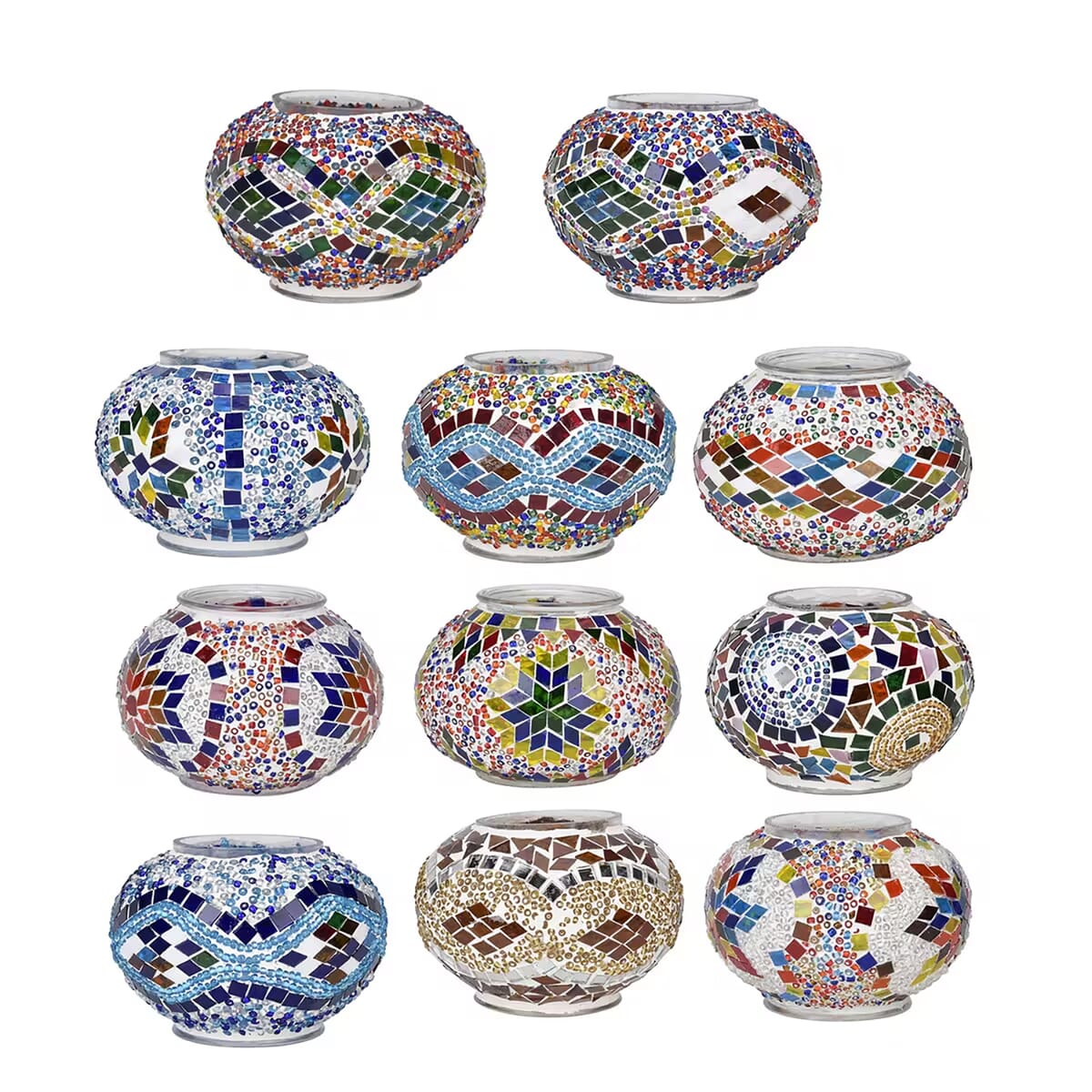Turkish Moroccan Inspired Glass Mosaic Table Lamp (110V, US Plug, Without Bulb, 30W) image number 6