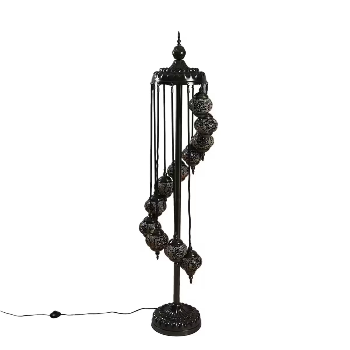 Turkish Moroccan Inspired Glass Mosaic Table Lamp (110V, US Plug, Without Bulb, 30W) image number 0