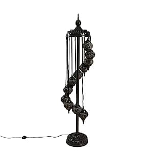 Turkish Moroccan Inspired Glass Mosaic Table Lamp (110V, US Plug, Without Bulb, 30W)