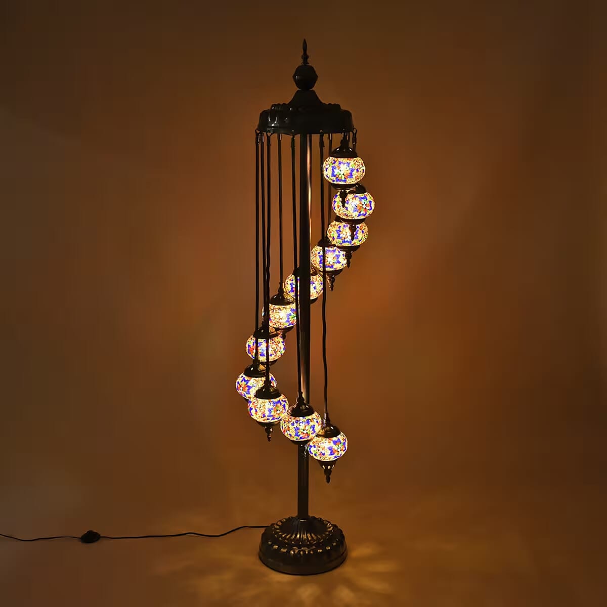 Turkish Moroccan Inspired Glass Mosaic Table Lamp (110V, US Plug, Without Bulb, 30W) image number 1