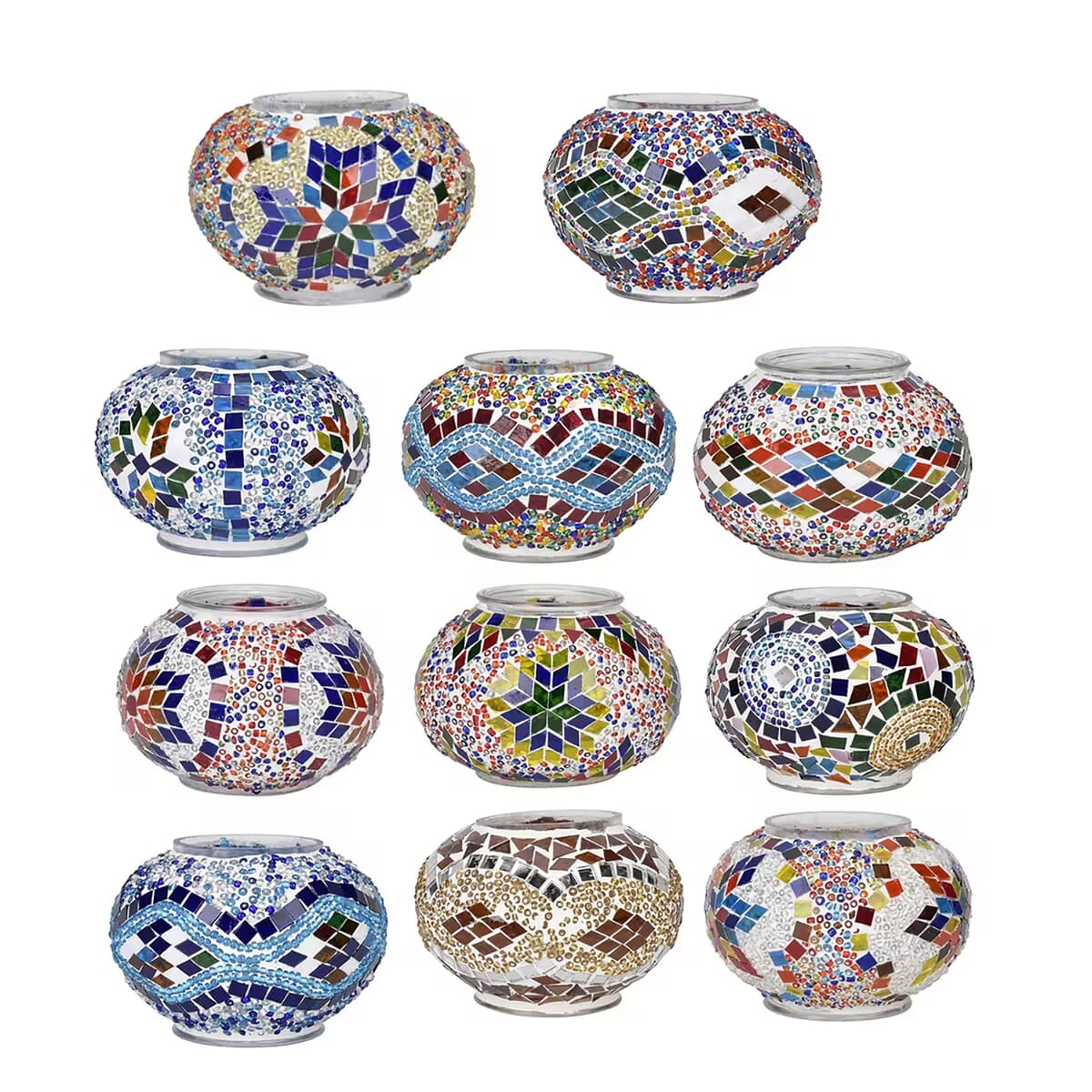 Turkish Moroccan Inspired Glass Mosaic Table Lamp (110V, US Plug, Without Bulb, 30W) image number 6