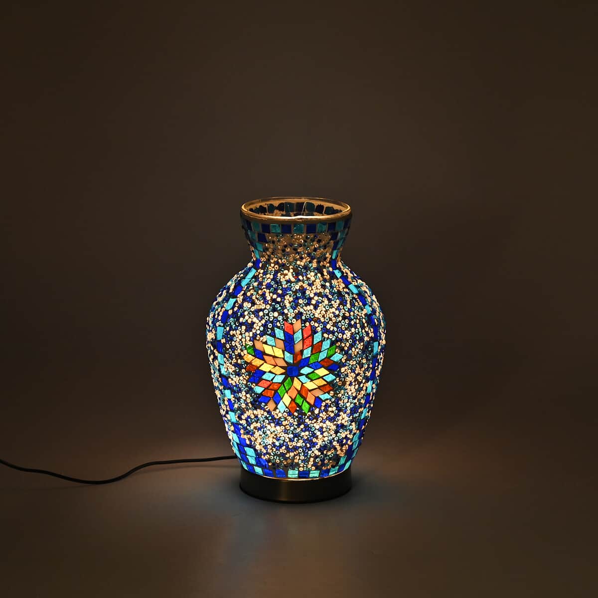 Turkish Moroccan Glass Mosaic Vase Lamp (5V, USB Cable, 3W) image number 1