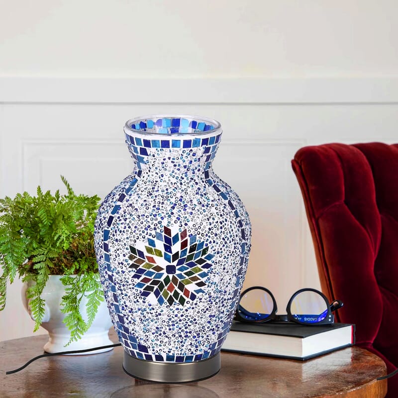 Turkish Moroccan Glass Mosaic Vase Lamp (5V, USB Cable, 3W)
