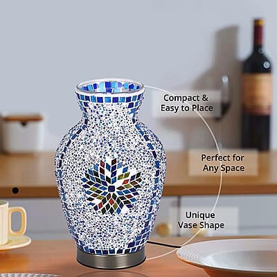 Turkish Moroccan Glass Mosaic Vase Lamp (5V, USB Cable, 3W)