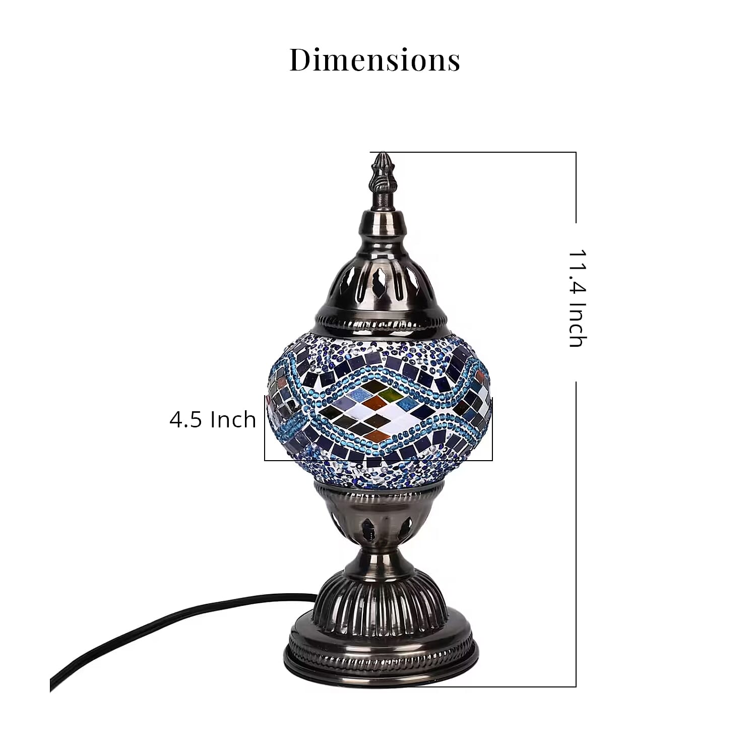 Fragrant Turkish Moroccan Glass Mosaic Table Lamp with Bulb and 10 Pieces of Essential Oils for Aromatherapy (US Plug, 110V, 30W)