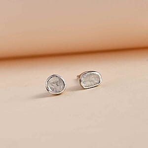 White Diamond 0.15 ctw Earrings in Platinum Over Sterling Silver