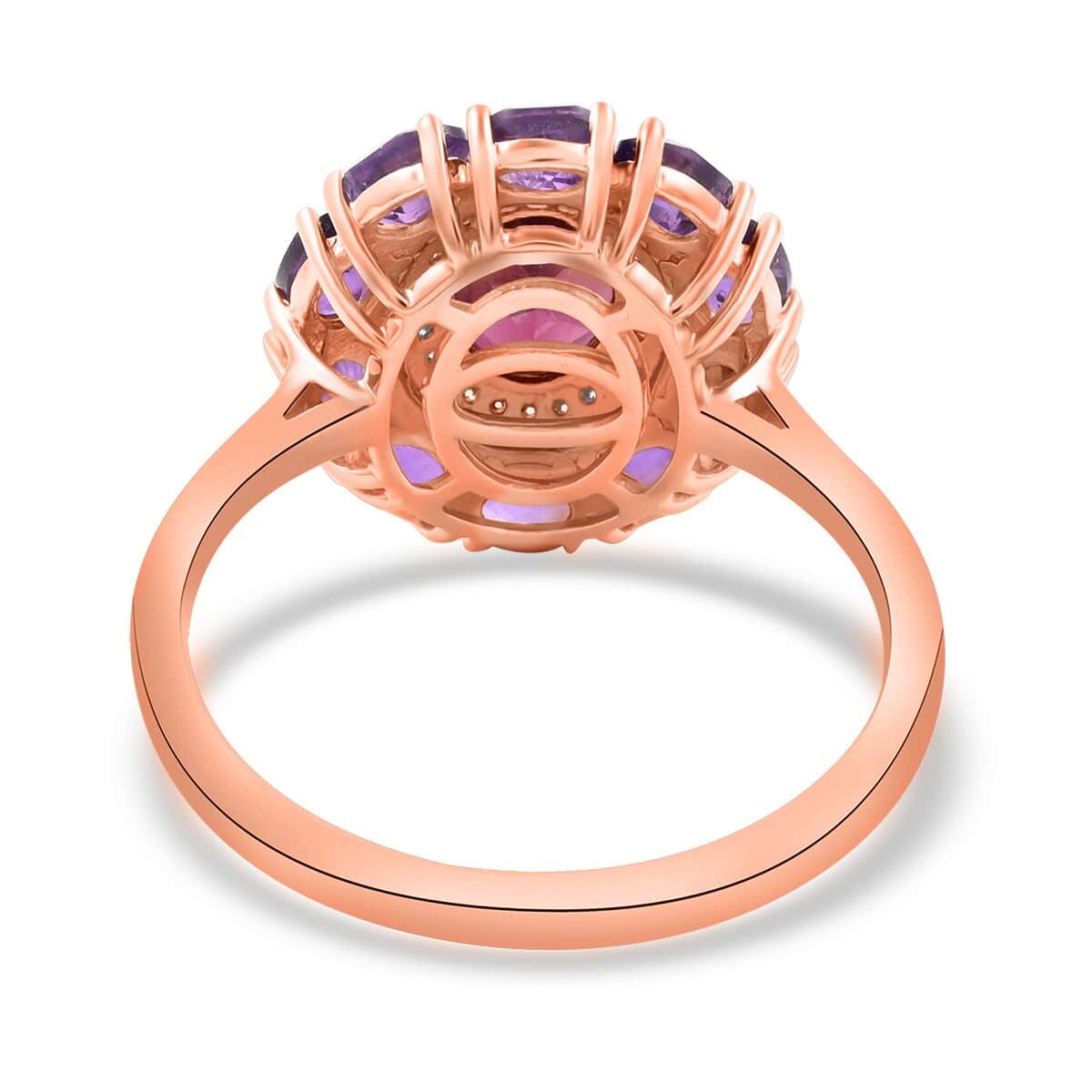 Premium Orissa Rhodolite Garnet and Multi Gemstone Ring in Vermeil Rose Gold Over Sterling Silver (Size 8.0) 3.50 ctw image number 4