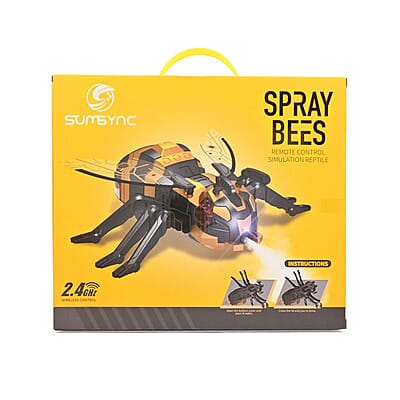 Closeout Sumsync Spray Bee Toy with Remote Control, Robot Toys for Kids with Music and LED Light
