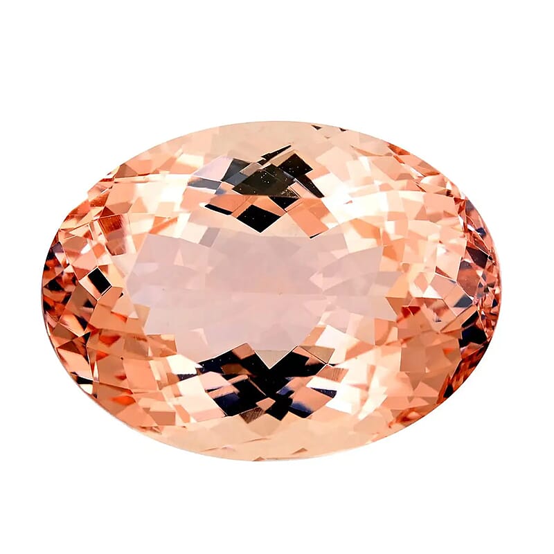 One Of A Kind Certified and Appraised AAAA Marropino Morganite (Oval Free Size) 18.02 ctw