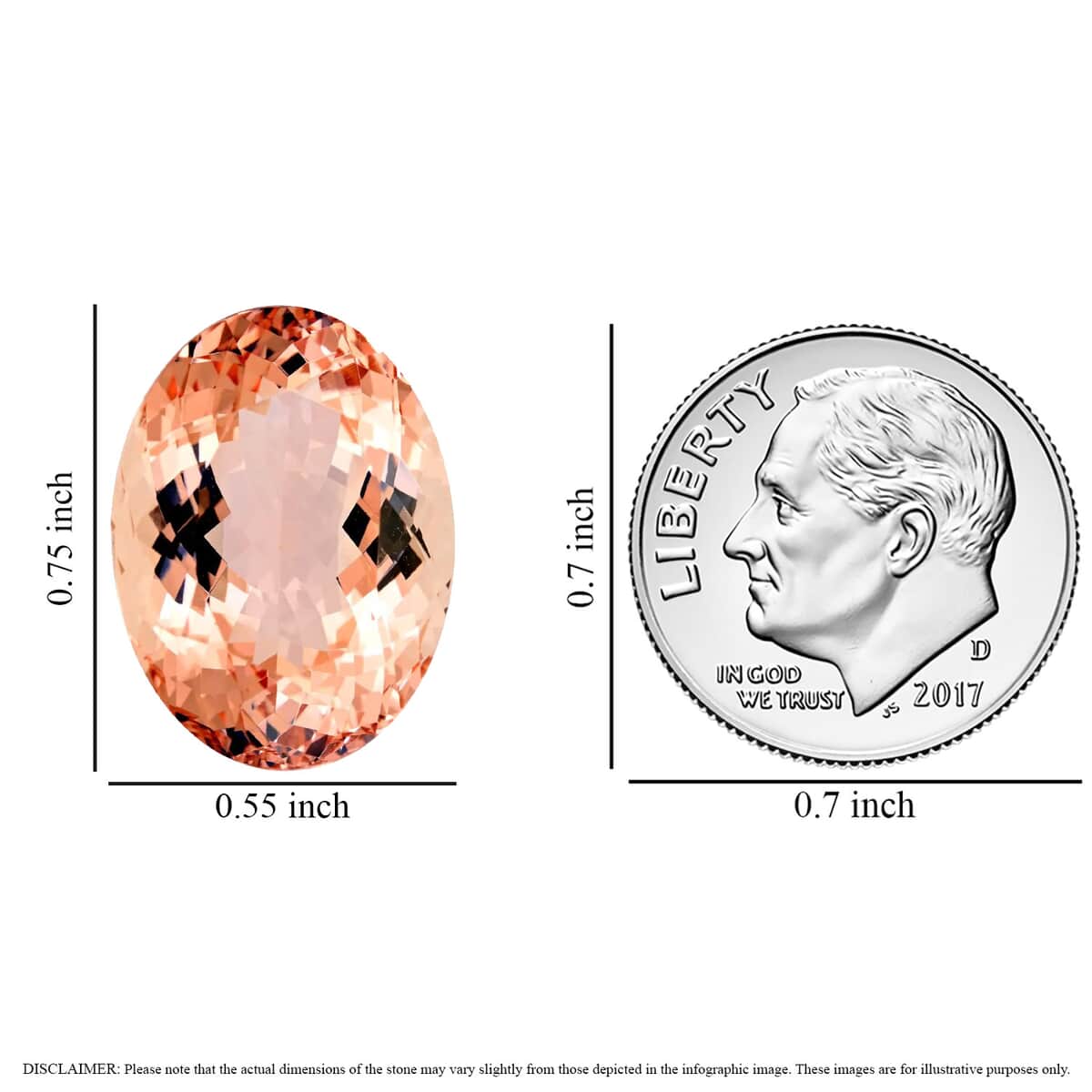 One Of A Kind Certified & Appraised AAAA Marropino Morganite (Oval Free Size) 18.02 ctw image number 3