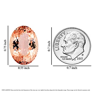 One Of A Kind Certified & Appraised AAAA Marropino Morganite (Oval Free Size) 18.02 ctw