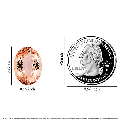 One Of A Kind Certified and Appraised AAAA Marropino Morganite (Oval Free Size) 18.02 ctw