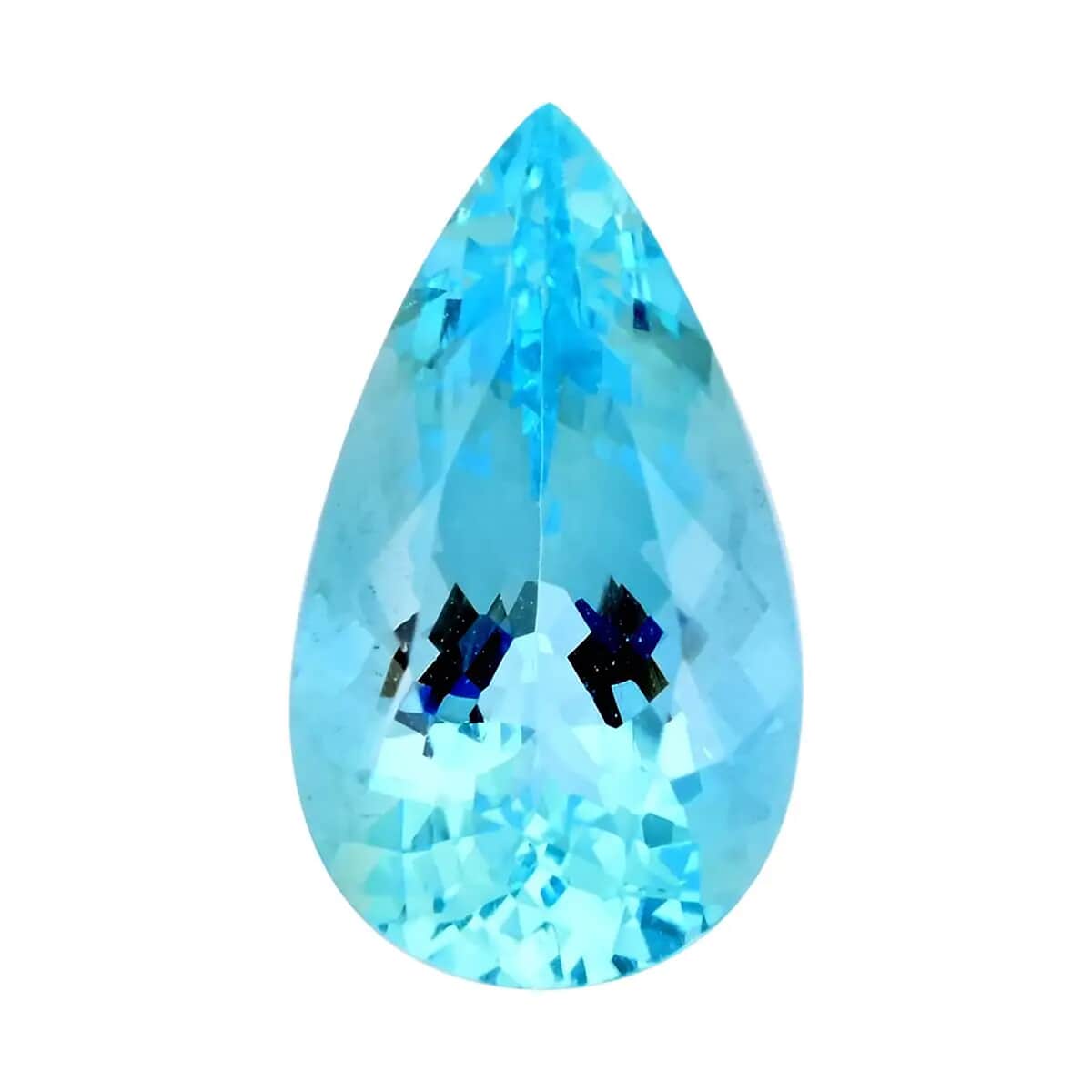 One Of A Kind Certified & Appraised AAAA Santa Maria Aquamarine (Pear Free Size) 4.42 ctw image number 0