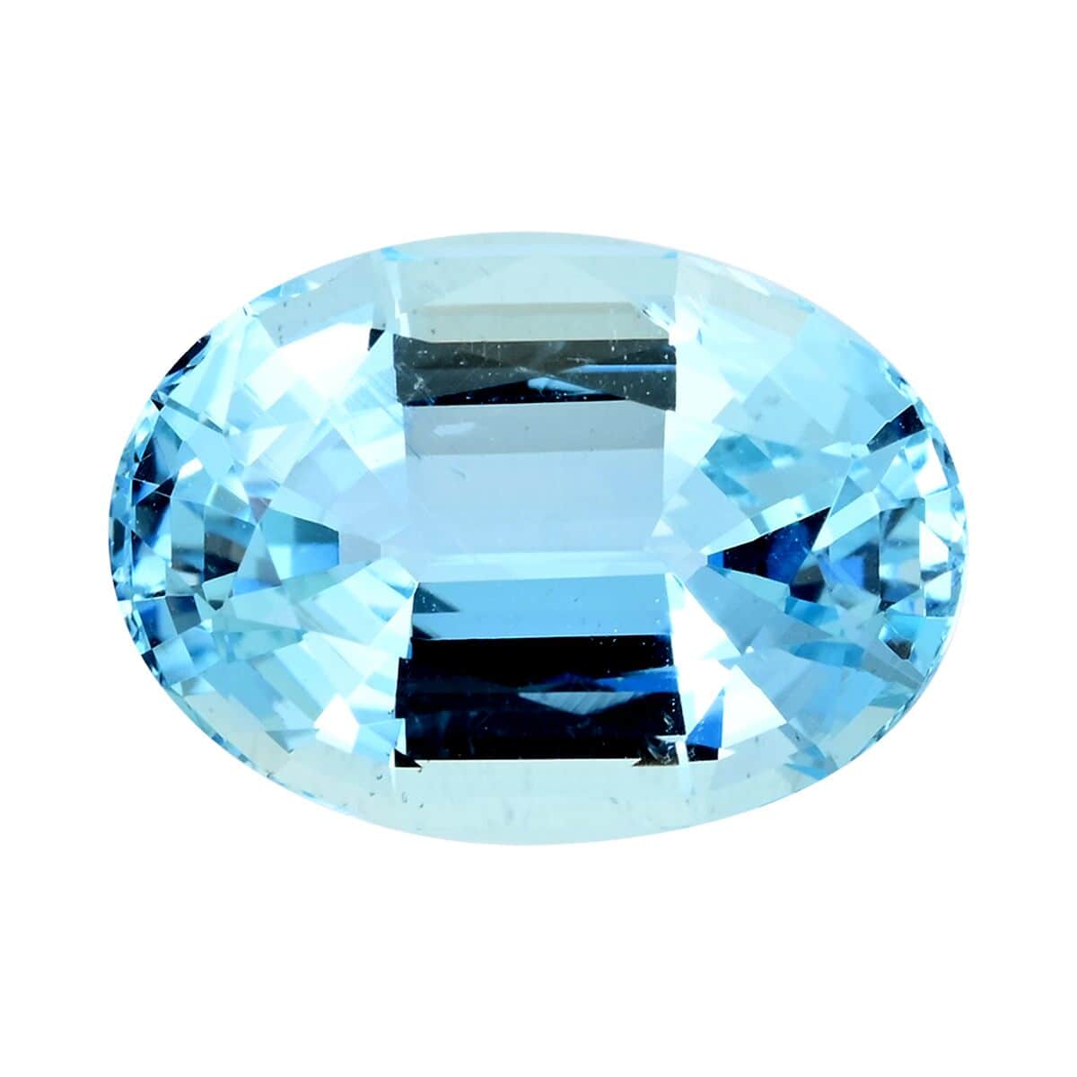 Chairman Vault Collection One Of A Kind Certified & Appraised AAAA Santa Maria Aquamarine (Oval Free Size) 8.23 ctw image number 0