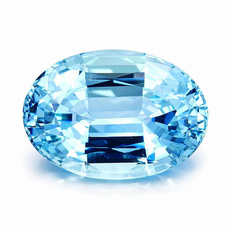 Chairman Vault Collection One Of A Kind Certified & Appraised AAAA Santa Maria Aquamarine (Oval Free Size) 8.23 ctw