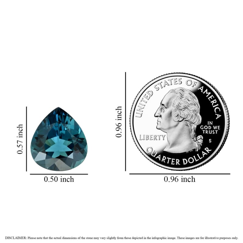 One Of A Kind Certified & Appraised AAAA Monte Belo Indicolite (Pear Free Size) 7.46 ctw