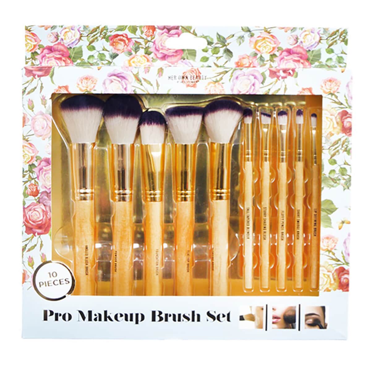 Beauty Now & Next- 10pc Pro Makeup Brush Set- Tan image number 0