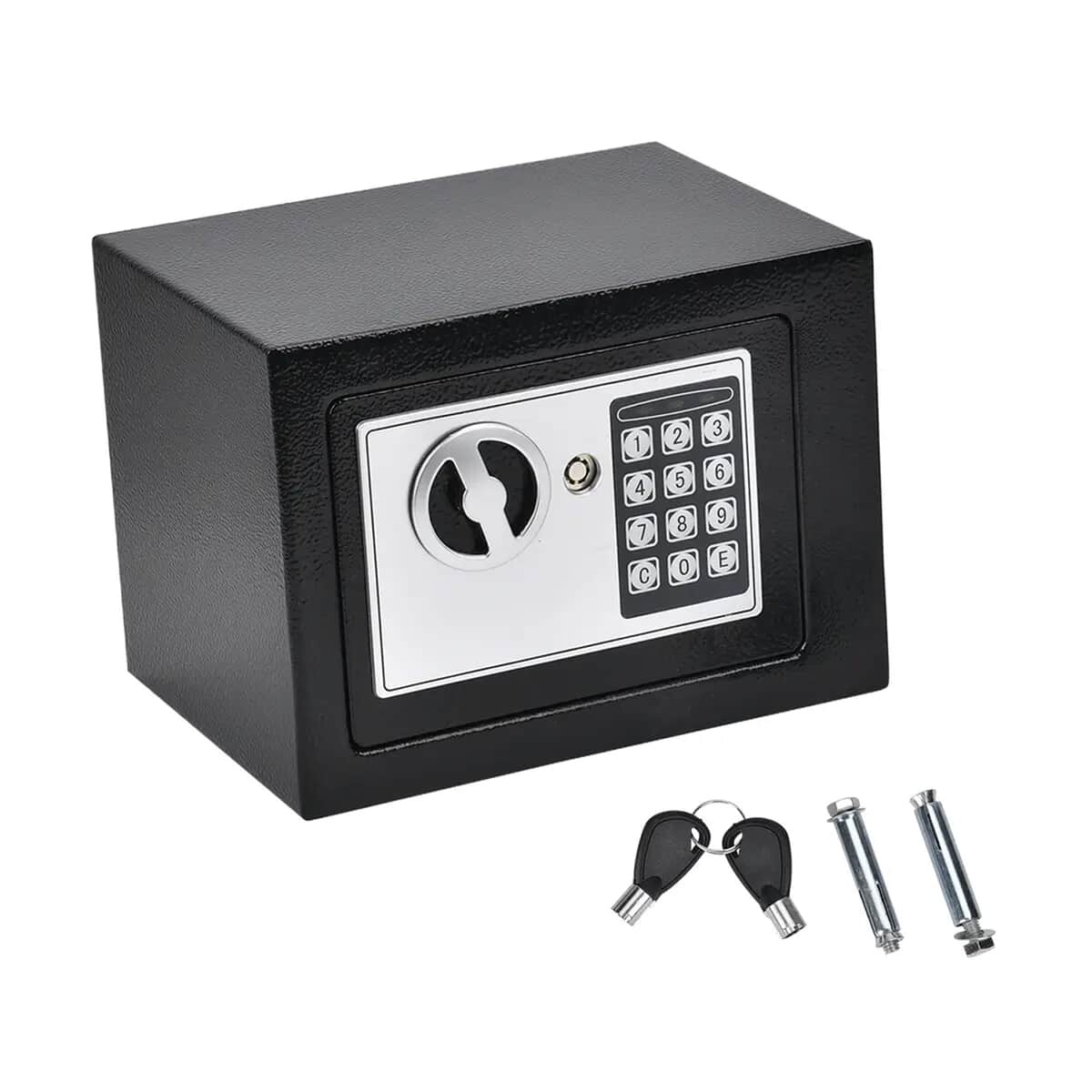 Safe Box with Password Lock and Two Emergency Keys (Powered by 4xAA Batteries) image number 0
