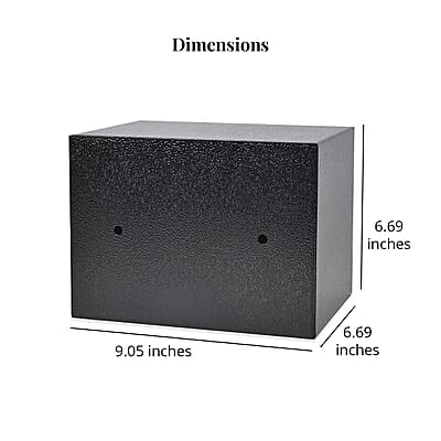 Safe Box with Password Lock and Two Emergency Keys (Powered by 4xAA Batteries)
